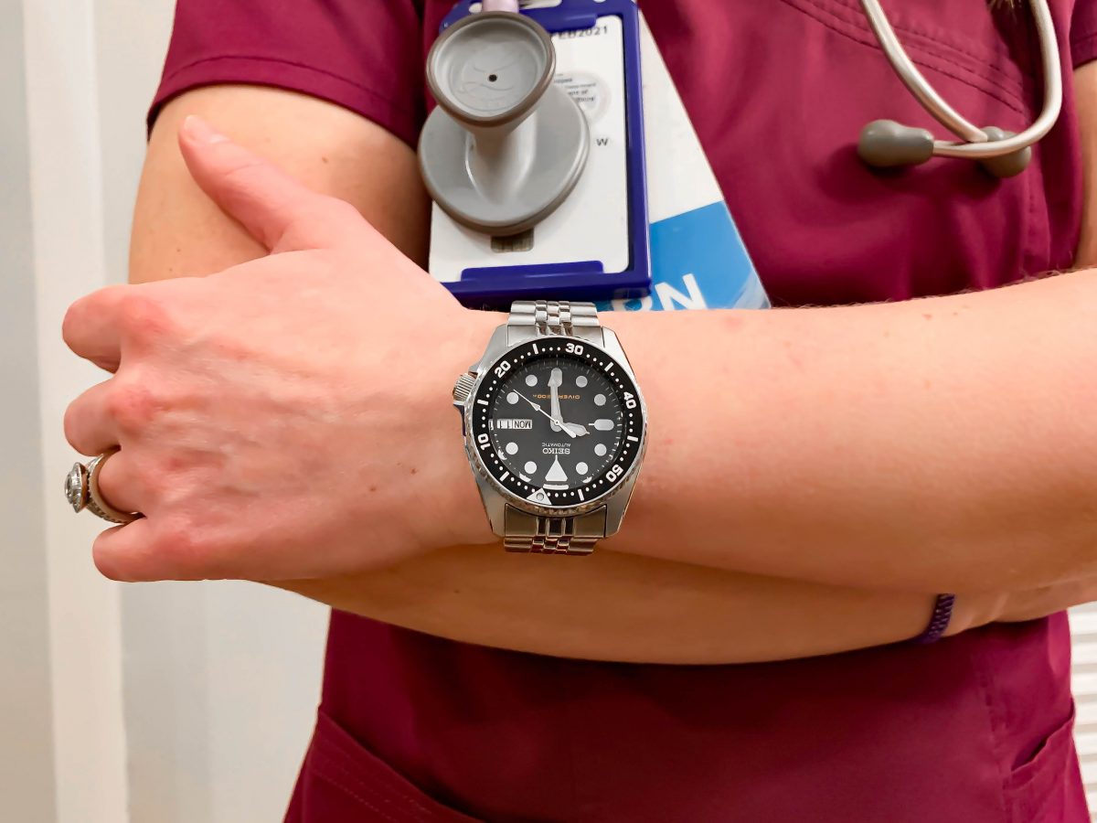 seiko skx007 on wrist