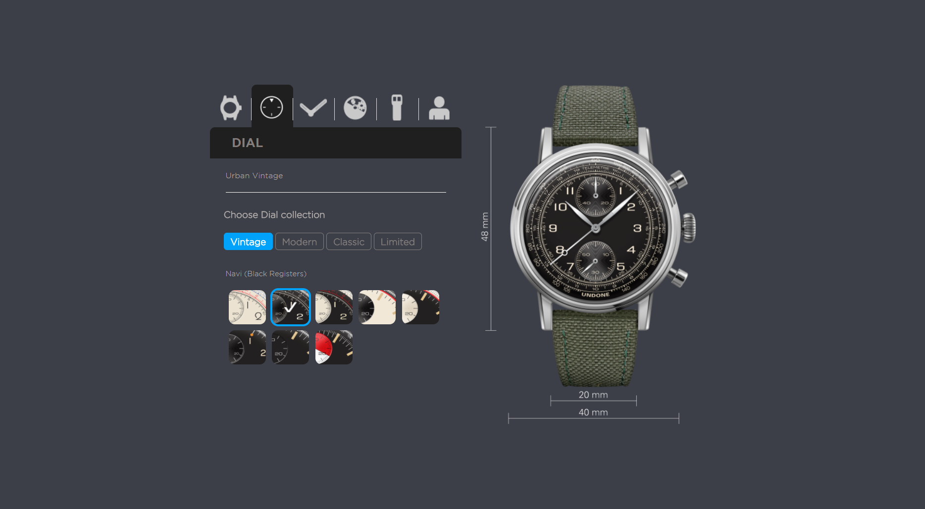 custom urban chronograph