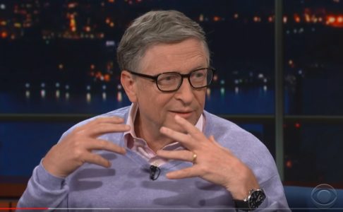 Watches In The Wild: Bill Gates Wearing A Casio Duro Marlin MDV106-1A On The Late Show With Stephen Colbert
