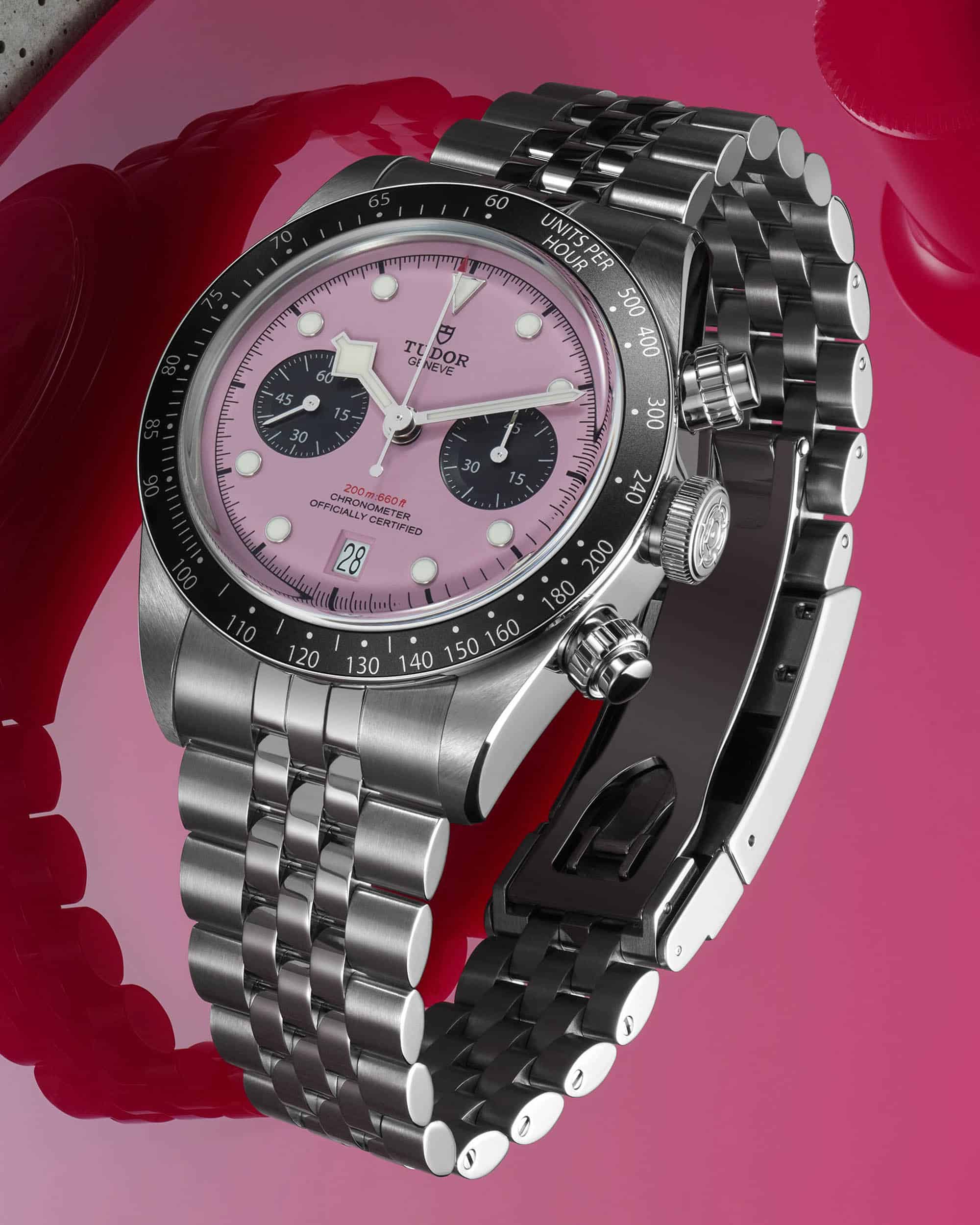 Tudor Introduces A Surprise Black Bay Chronograph In Pink | Two Broke ...